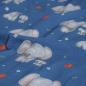 Preview: Baumwolljersey Elefanten mit Apfel blau – FVJ